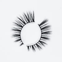 Luxury makeup super natural false fiber lashes strip 3d synthetic eyelashes