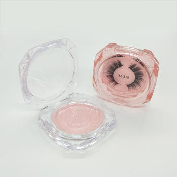Clear round luxury acrylic eyelash packaging box