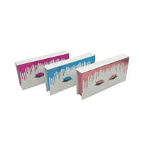 Glitter foil pink blue custom packaging boxes for eyelashes