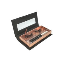 Black rose gold eyelashes packaging eyeliner put in custom magnetic lash box