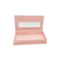 Baby pink empty logo printing custom made lash boxes