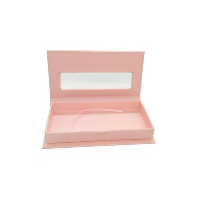 Baby pink empty logo printing custom made lash boxes