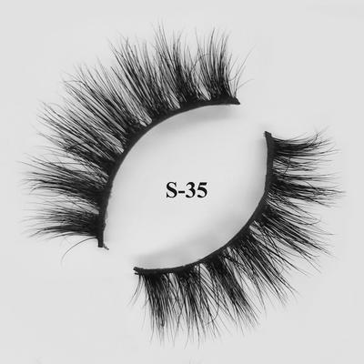 Make up 3D Mink Eyelashes Fake Eye Lashes With Private Label Packaging Box S-35
