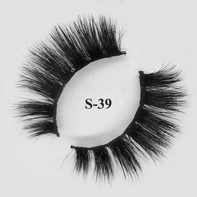 Custom package with private label premium mink lashes wholesale 3d Mink eyelashes S-39