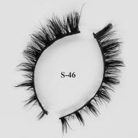Mink Hair Fake Eyelashes Soft OEM Provide Custom Packing 3D Real Mink Lashes S-46