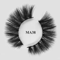 Private label eyelashes natural looking 3D faux mink lashes with OEM packaging MA38