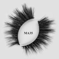 2019 new style own brand faux mink lashes 3d eyelashes wholesale synthetic mink eyelashes MA35
