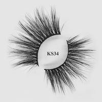 Create your own brand false eyelashes siberian volume 25mm mink lashes wholesale KS34