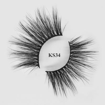 Create your own brand false eyelashes siberian volume 25mm mink lashes wholesale KS34