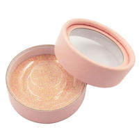 Pink private label paper tube packaging round eyelash box with clear window