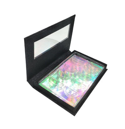 Black glitter 5 pairs lash case private label custom packaging eyelashes box